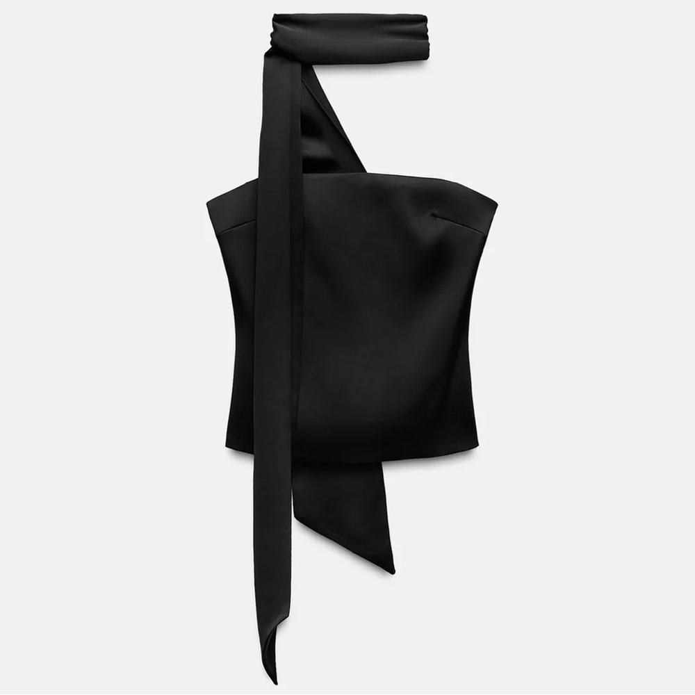 Zara Black Blouse Classic Design
